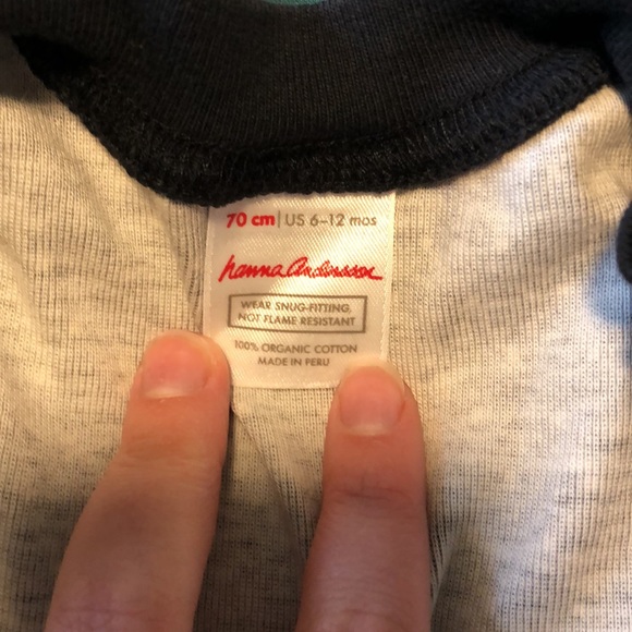 Hanna Andersson baby zip sleeper in heritage fair isle in black - Picture 2 of 3